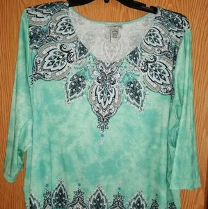 Catherine's 3x 3/4 Sleeve Top